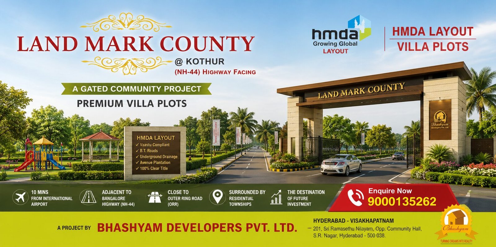 Open Plots in Bangalore Highway