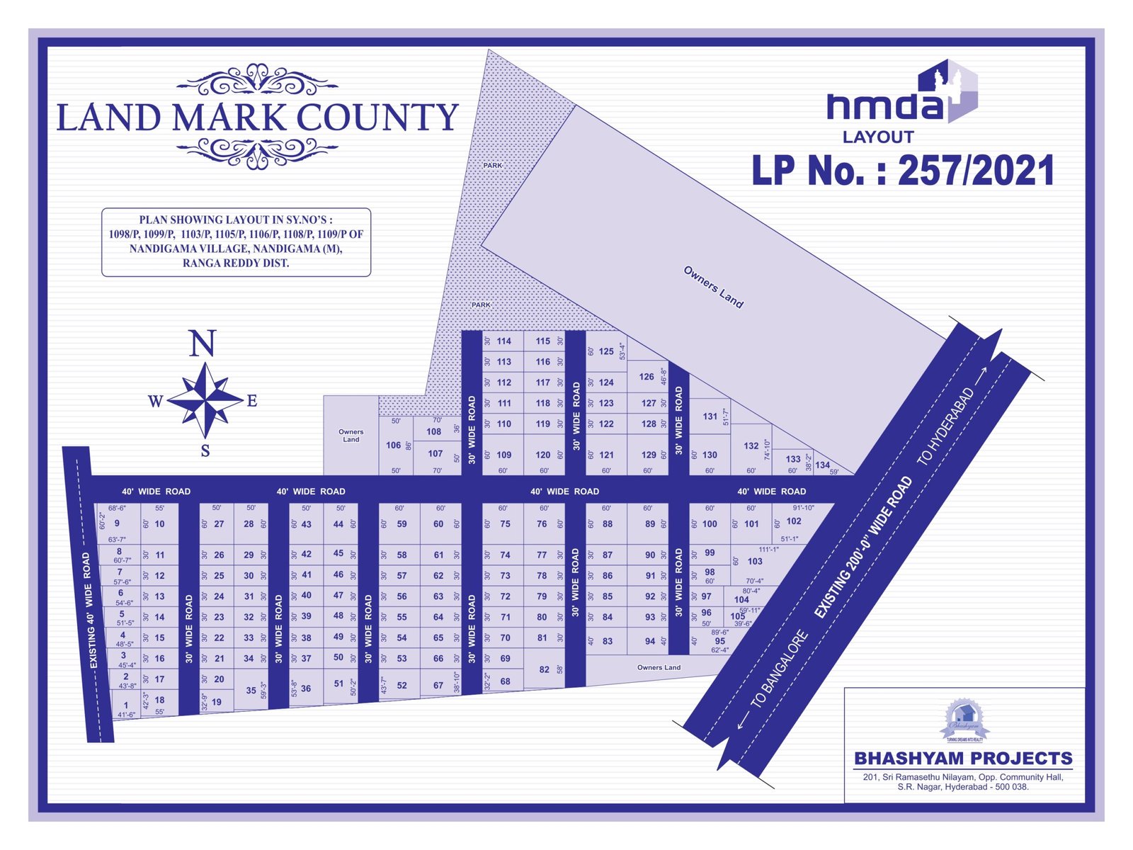 Open Plots in Bangalore Highway